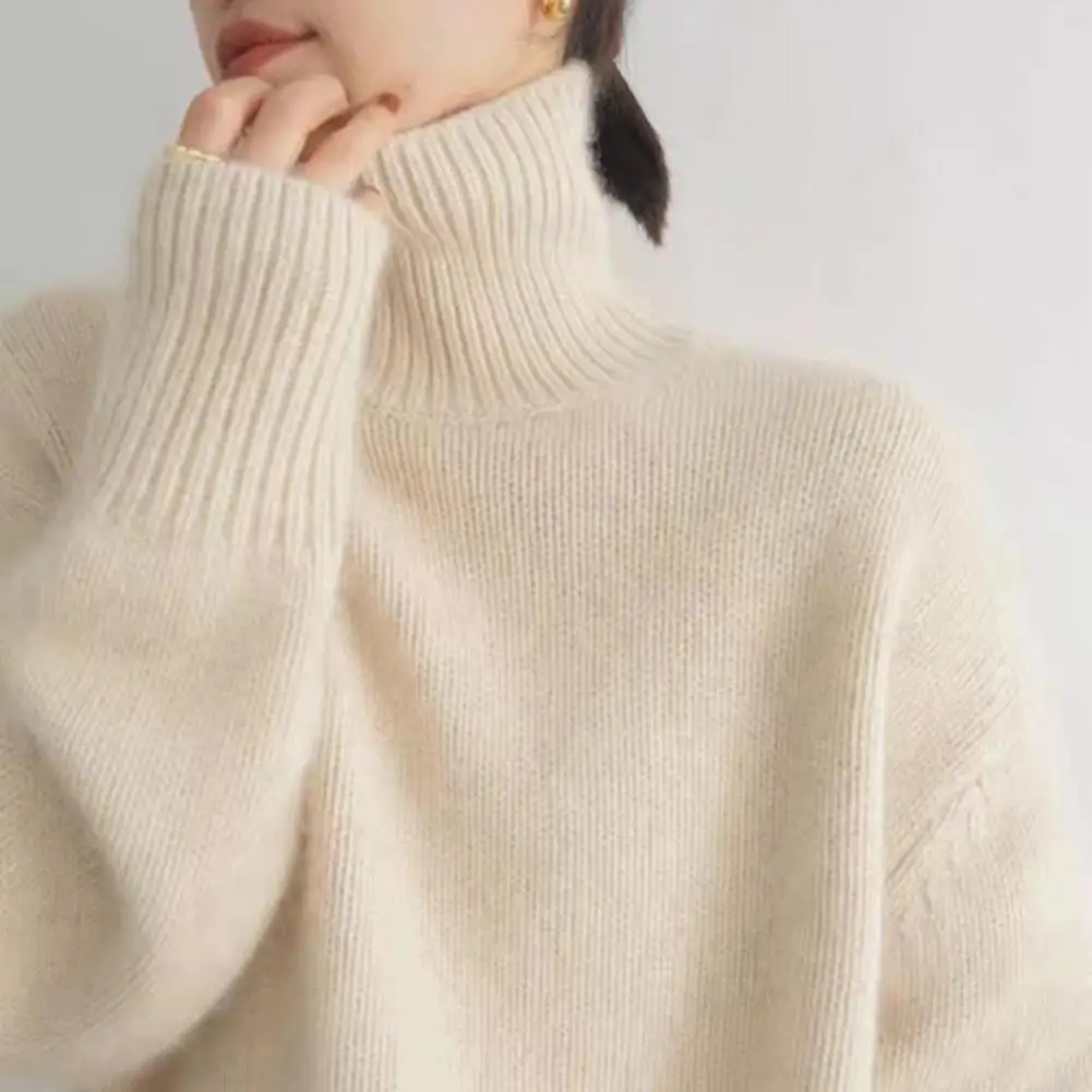 Solid Color Sweater Cozy High Collar Winter Sweater for Women Soft Knit Pullover Top with Long Sleeves Loose Fit Solid Color
Solid Color Sweater Cozy High Collar Winter Sweater for Women Soft Knit Pullover Top with Long Sleeves Loose Fit Solid Color