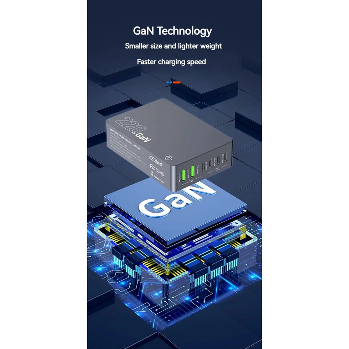A07I 220 Вт GAN 6-портовое USB PD 100 Вт Зарядное устройство для ноутбука USB Type C QC3.0 Станция быстрой зарядки для телефона, планшета, ноутбука, вилка стандарта США
A07I 220 Вт GAN 6-портовое USB PD 100 Вт Зарядное устройство для ноутбука USB Type C QC3.0 Станция быстрой зарядки для телефона, планшета, ноутбука, вилка стандарта США