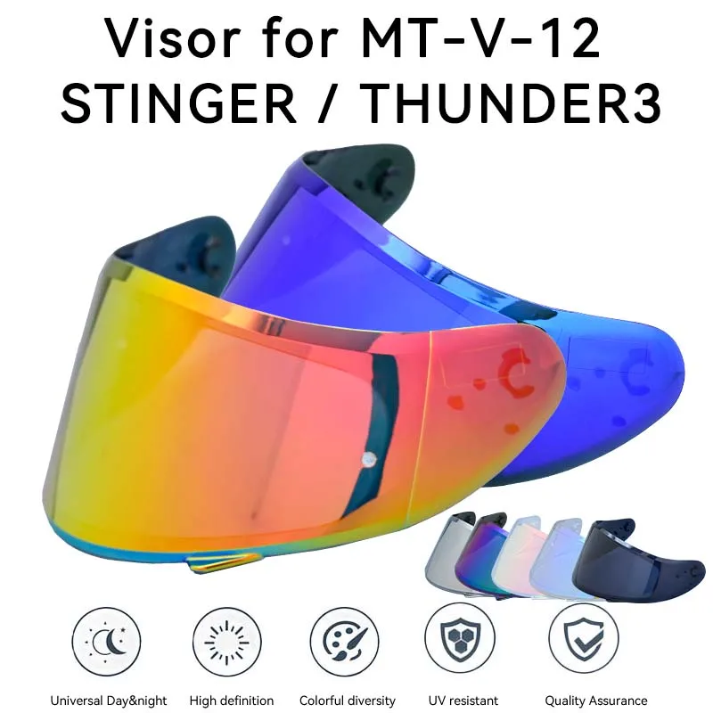 Helmet Visor MT-V-12 Helmet Shield for MT Stinger Helmet and MT THUNDER 3 Helmet 9 Color Available
Helmet Visor MT-V-12 Helmet Shield for MT Stinger Helmet and MT THUNDER 3 Helmet 9 Color Available
