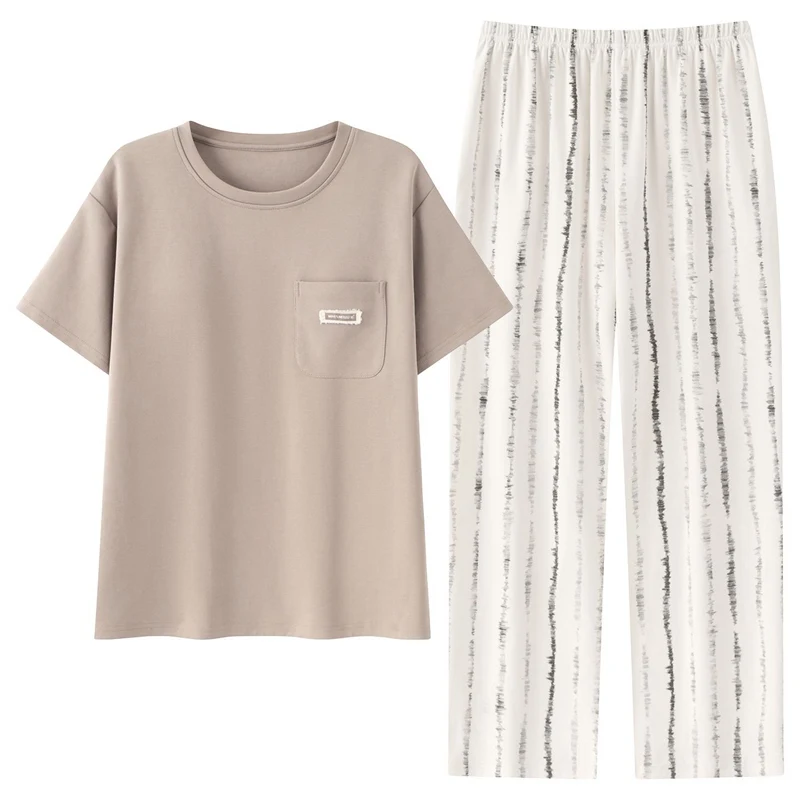 2026 Summer Short Sleeve Long Pants 100% Cotton Pajama Sets for Women Korean Cute Sleepwear Pyjama Homewear Pijama Mujer Clothes
2026 Summer Short Sleeve Long Pants 100% Cotton Pajama Sets for Women Korean Cute Sleepwear Pyjama Homewear Pijama Mujer Clothes