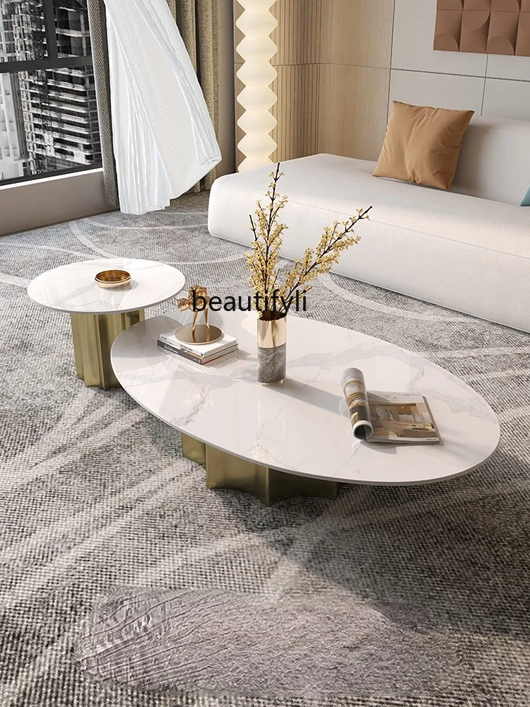 A ZqChild and Mother Size Round Tea Table Combination, Light Luxury Minimalist Stone Plate, Italian Modern
A ZqChild and Mother Size Round Tea Table Combination, Light Luxury Minimalist Stone Plate, Italian Modern