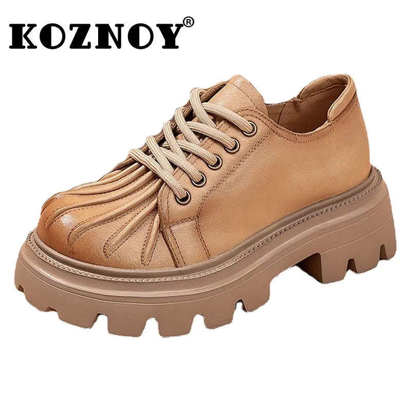 Koznoy Chunky Sneakers Women 6cm Cow Genuine Leather Platform Wedge 2023 Lace Up Moccasins Fashion Autumn Spring Designer Shoes
Koznoy Chunky Sneakers Women 6cm Cow Genuine Leather Platform Wedge 2023 Lace Up Moccasins Fashion Autumn Spring Designer Shoes