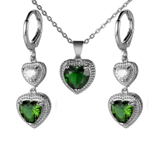 Luckyshine Heart Green Quartz Cubic Zirconia Silver Wedding Dangle Earrings Necklace Jewelry Set Gifts Free Shipping
Luckyshine Heart Green Quartz Cubic Zirconia Silver Wedding Dangle Earrings Necklace Jewelry Set Gifts Free Shipping