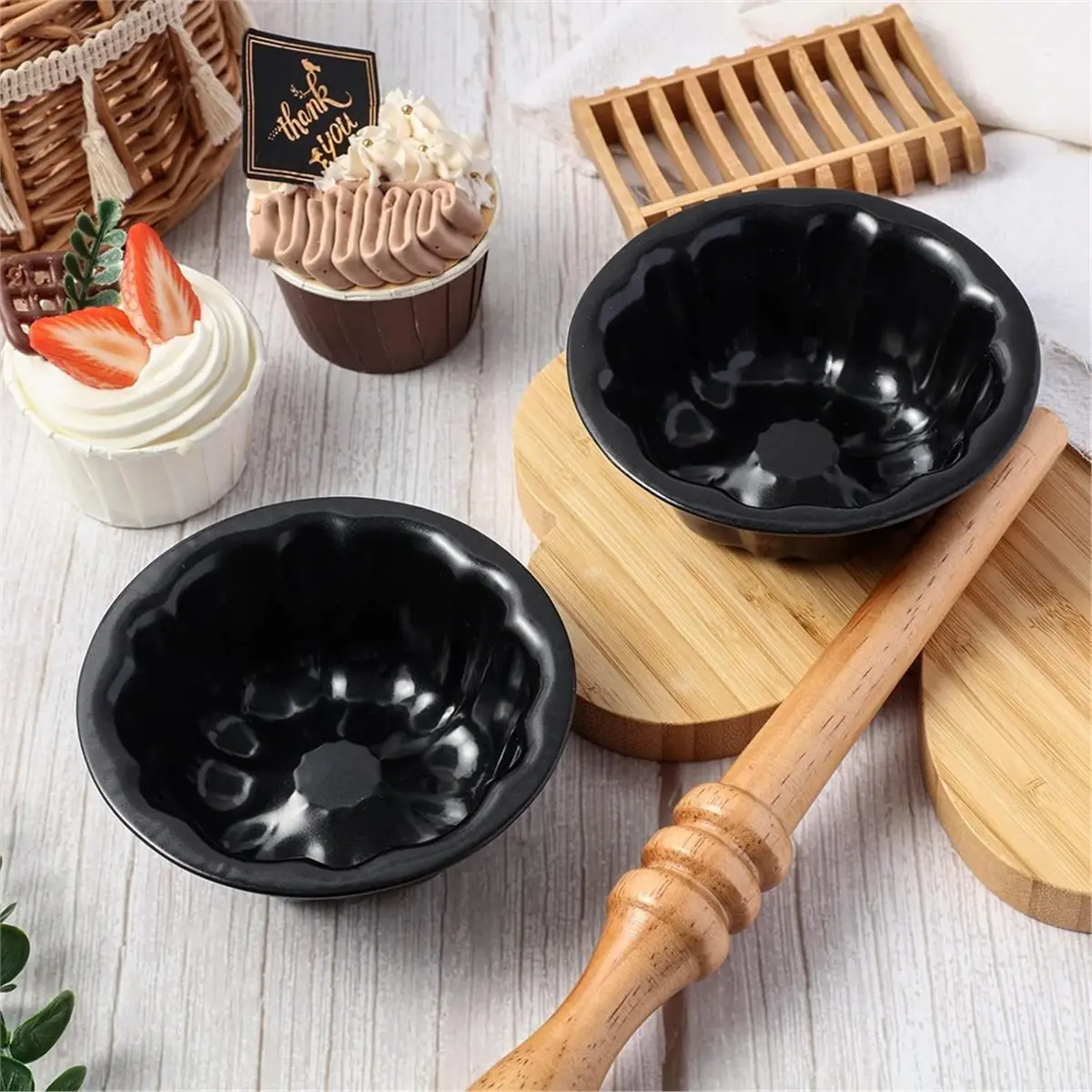 1set/16pcs Carbon Steel Black Pumpkin Cake Mold, Household Baking Tray Baking Utensils, Donut Mold,Mini Cake Pan
1set/16pcs Carbon Steel Black Pumpkin Cake Mold, Household Baking Tray Baking Utensils, Donut Mold,Mini Cake Pan