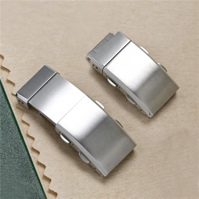 316L Solid Stainless Steel Brushed Folding Safety Buckle 16mm 18mm 20mm 22mm Double Push Extendable Adjustable Watch Band Clasp
316L Solid Stainless Steel Brushed Folding Safety Buckle 16mm 18mm 20mm 22mm Double Push Extendable Adjustable Watch Band Clasp