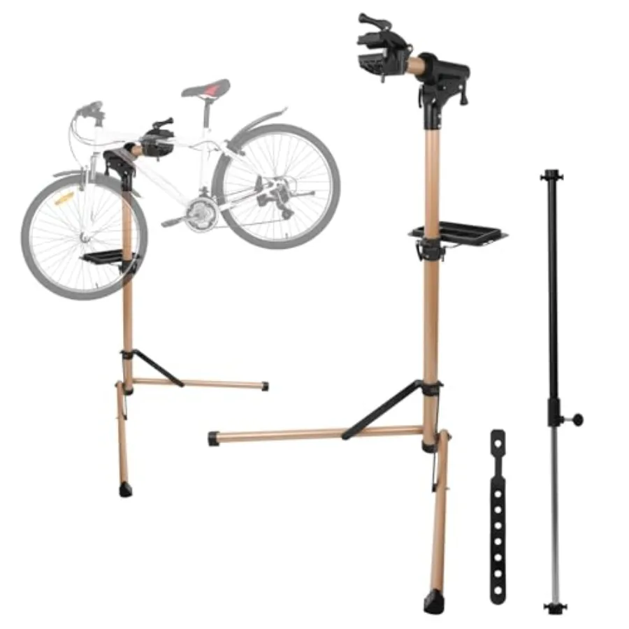 Bike Repair Stand for Mechanic Maintenance: 66 LBS Capacity, Aluminum Alloy, Champagne, Height Adjustable, Suitable for E-bikes
Bike Repair Stand for Mechanic Maintenance: 66 LBS Capacity, Aluminum Alloy, Champagne, Height Adjustable, Suitable for E-bikes