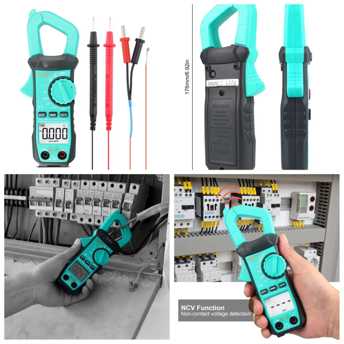 Mini Digital Clamp Meter NCV 1000V AC DC Multimeter Resistance Electrical Tester
Mini Digital Clamp Meter NCV 1000V AC DC Multimeter Resistance Electrical Tester