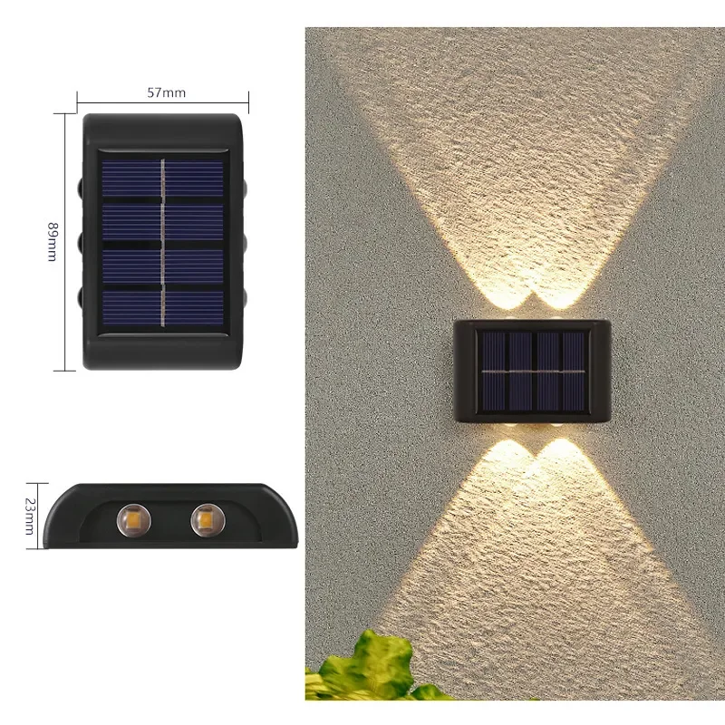 Solar Led Wall Light Outdoor Waterproof Up and Down Luminous warm lamp for Home Garden Porch Yard Decoration
Solar Led Wall Light Outdoor Waterproof Up and Down Luminous warm lamp for Home Garden Porch Yard Decoration