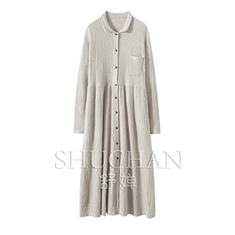 warm thick knit dress women 100% cashmere loose long dresses for women vestidos de mujer invierno
warm thick knit dress women 100% cashmere loose long dresses for women vestidos de mujer invierno