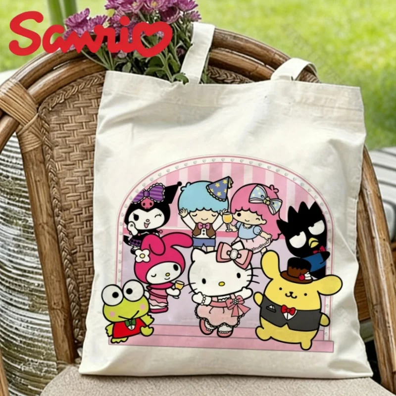 1 шт. холщовая сумка-тоут с персонажами Sanrio, экологичная многоразовая сумка через плечо
1 шт. холщовая сумка-тоут с персонажами Sanrio, экологичная многоразовая сумка через плечо