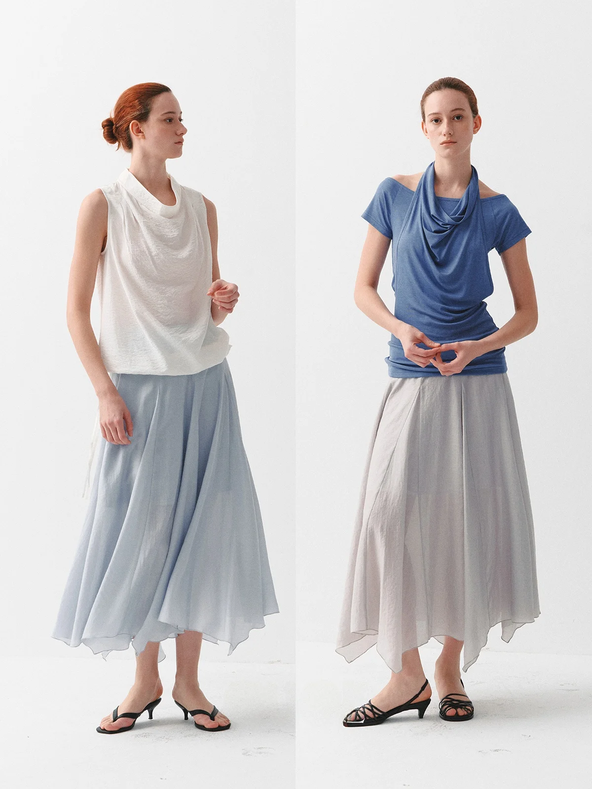 Romantic Lazy Texture Half Skirt Women's Asymmetrical Structure Splicing Breathable Skin-friendly Polyester Midi Skirt
Romantic Lazy Texture Half Skirt Women's Asymmetrical Structure Splicing Breathable Skin-friendly Polyester Midi Skirt