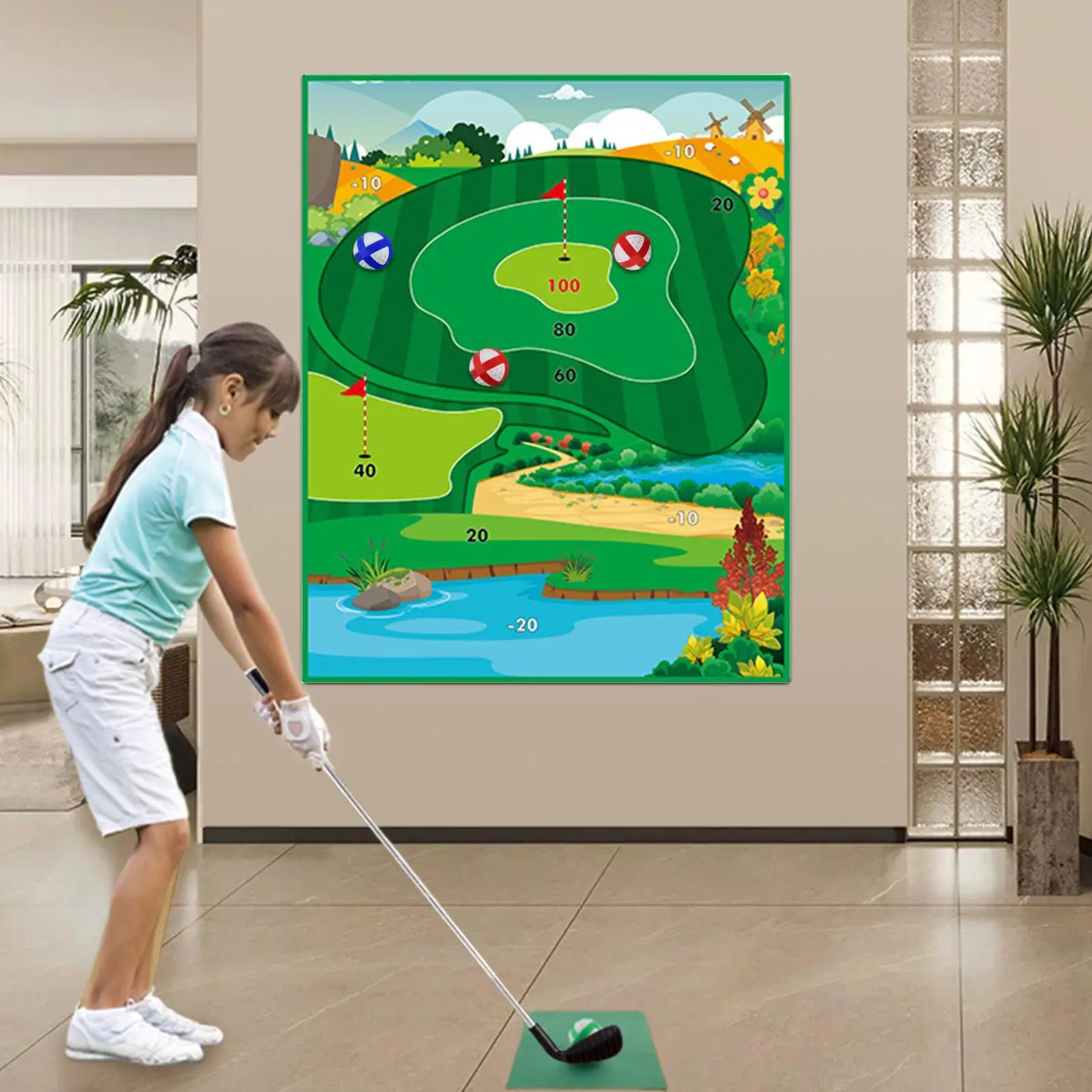 Golf Game Golf Chipping Battle Game With Hitting Mat Sticky Practice Mat With Club Putting Green Training Equipment For Beginner
Golf Game Golf Chipping Battle Game With Hitting Mat Sticky Practice Mat With Club Putting Green Training Equipment For Beginner
