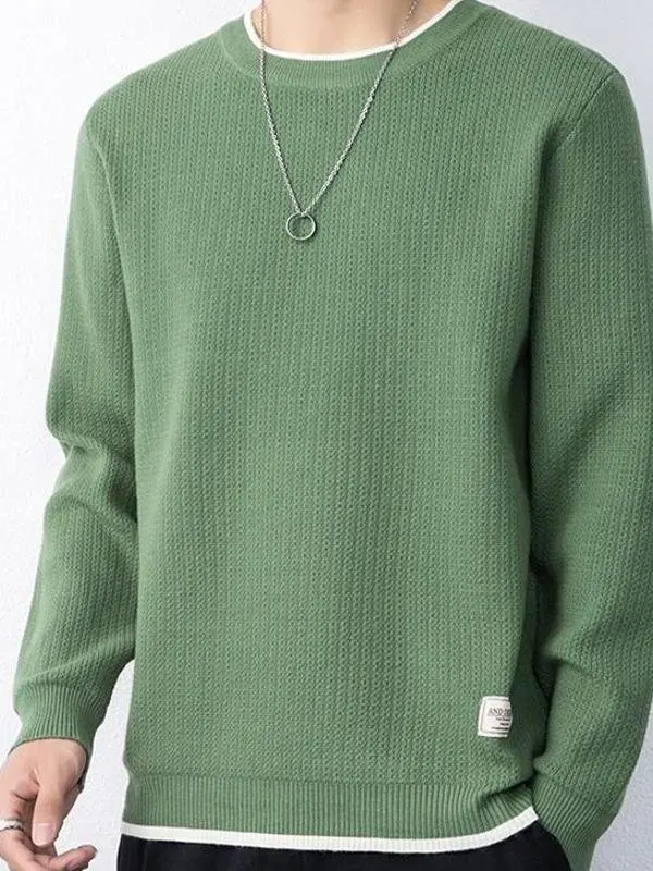 Простой однотонный свитер с круглым вырезом для мужчин, свободный крой, базовый слой, повседневный модный осенне-зимний топ больших размеров
Простой однотонный свитер с круглым вырезом для мужчин, свободный крой, базовый слой, повседневный модный осенне-зимний топ больших размеров