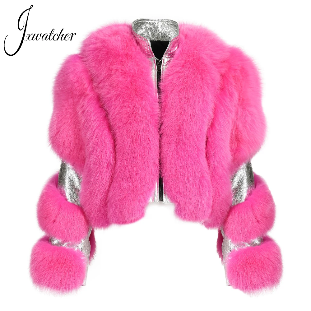 Jxwatcher Real Fox Fur Jacket For Woman Sliver Genuine Leather With Natural Fur Cropped Coat Ladies Winter Fashion Outerwear New
Jxwatcher Real Fox Fur Jacket For Woman Sliver Genuine Leather With Natural Fur Cropped Coat Ladies Winter Fashion Outerwear New