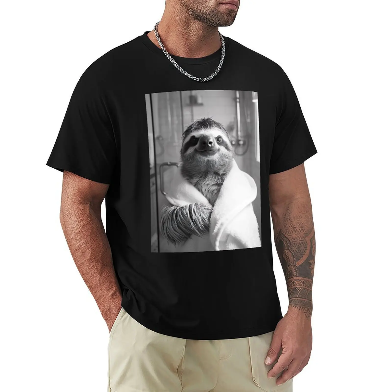 Sloth Wearing a Bathrobe in the Bathroom T-Shirt oversized tops gifts for boyfriend plain white t shirts men
Sloth Wearing a Bathrobe in the Bathroom T-Shirt oversized tops gifts for boyfriend plain white t shirts men