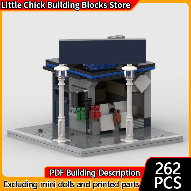 City Street View Model MOC Building Bricks Corner News Stand Modular Technology Children Holiday Gifts Assemble Toys Suit
City Street View Model MOC Building Bricks Corner News Stand Modular Technology Children Holiday Gifts Assemble Toys Suit