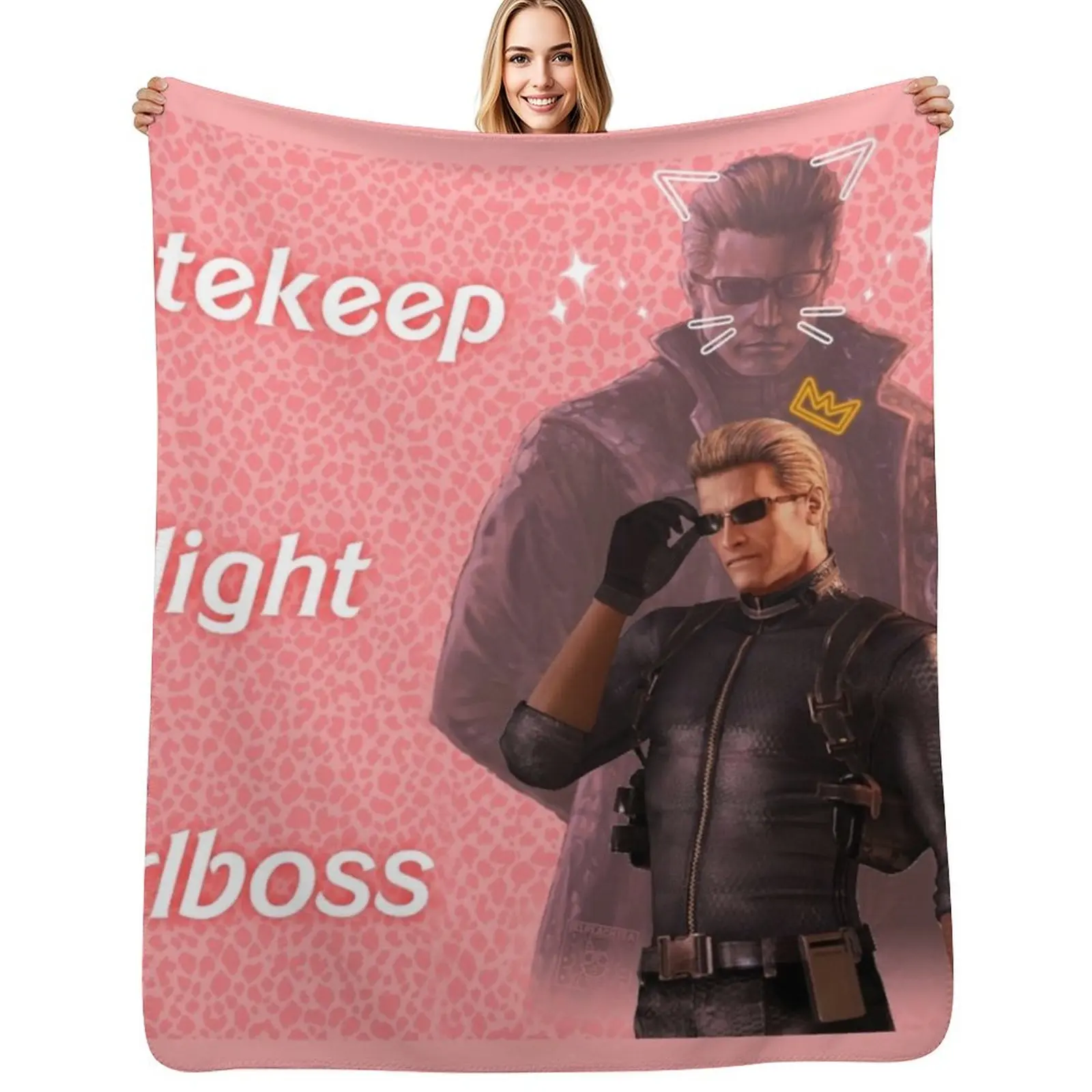 Wesker : Gaslight Gatekeep Girlboss Throw Blanket Cozy Sofa Blanket for TV Watching Napping
Wesker : Gaslight Gatekeep Girlboss Throw Blanket Cozy Sofa Blanket for TV Watching Napping