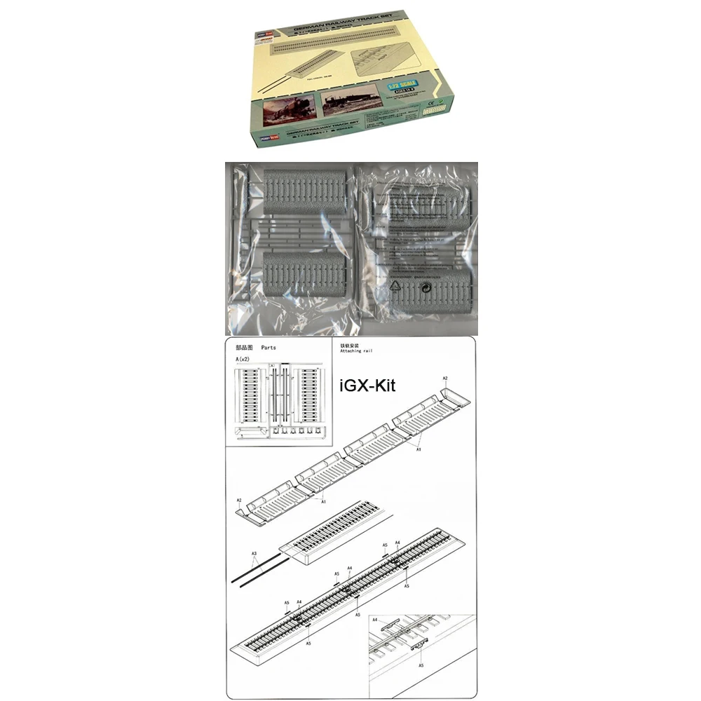 Hobbyboss 82902 1/72 Scale German Railway Track Set Plastic Assembly Building Model Kit
Hobbyboss 82902 1/72 Scale German Railway Track Set Plastic Assembly Building Model Kit