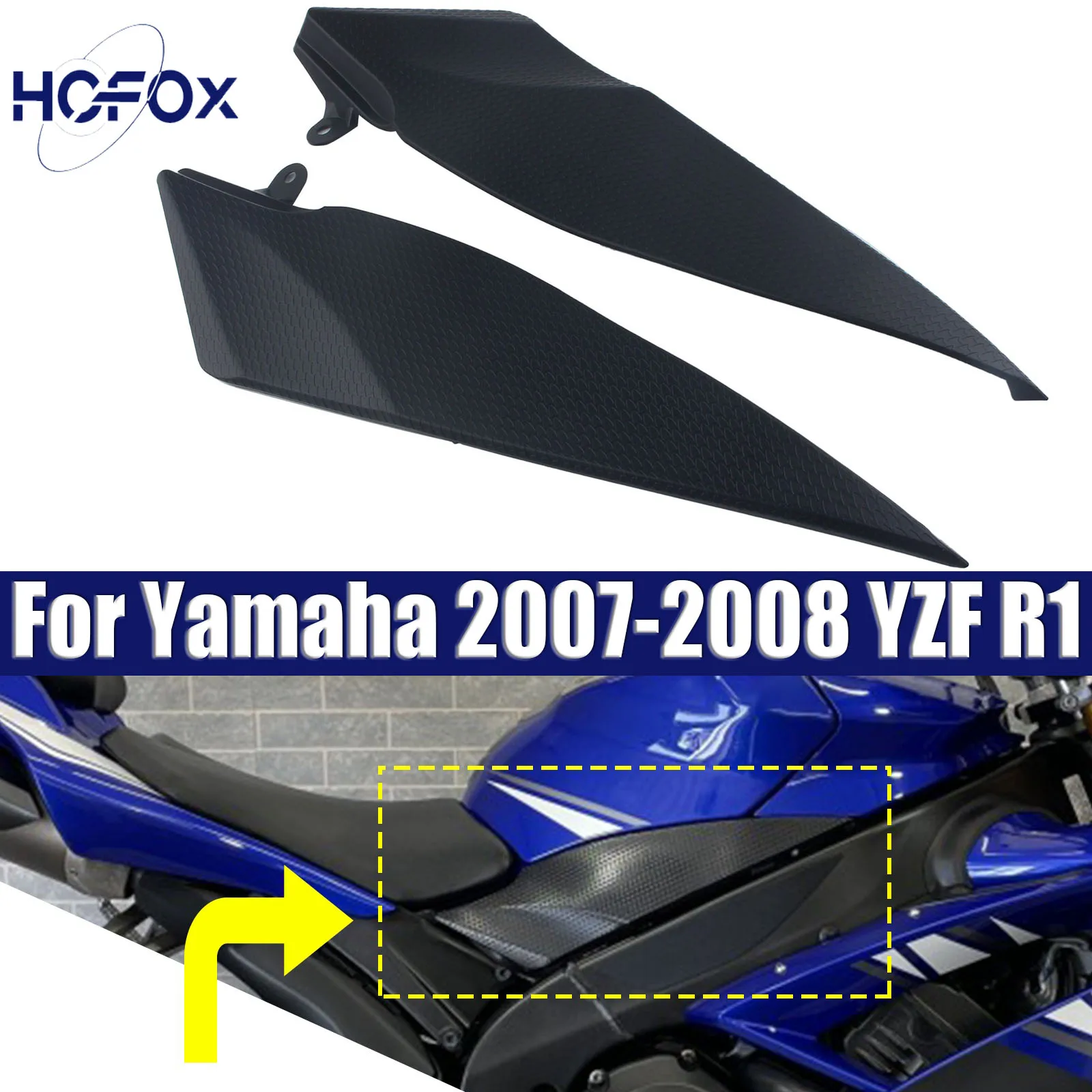 Motorcycle ABS Black Plastic Gas Tank Side Trim Cover Guard Fairing Decoration For Yamaha 2007-2008 YZF R1
Motorcycle ABS Black Plastic Gas Tank Side Trim Cover Guard Fairing Decoration For Yamaha 2007-2008 YZF R1