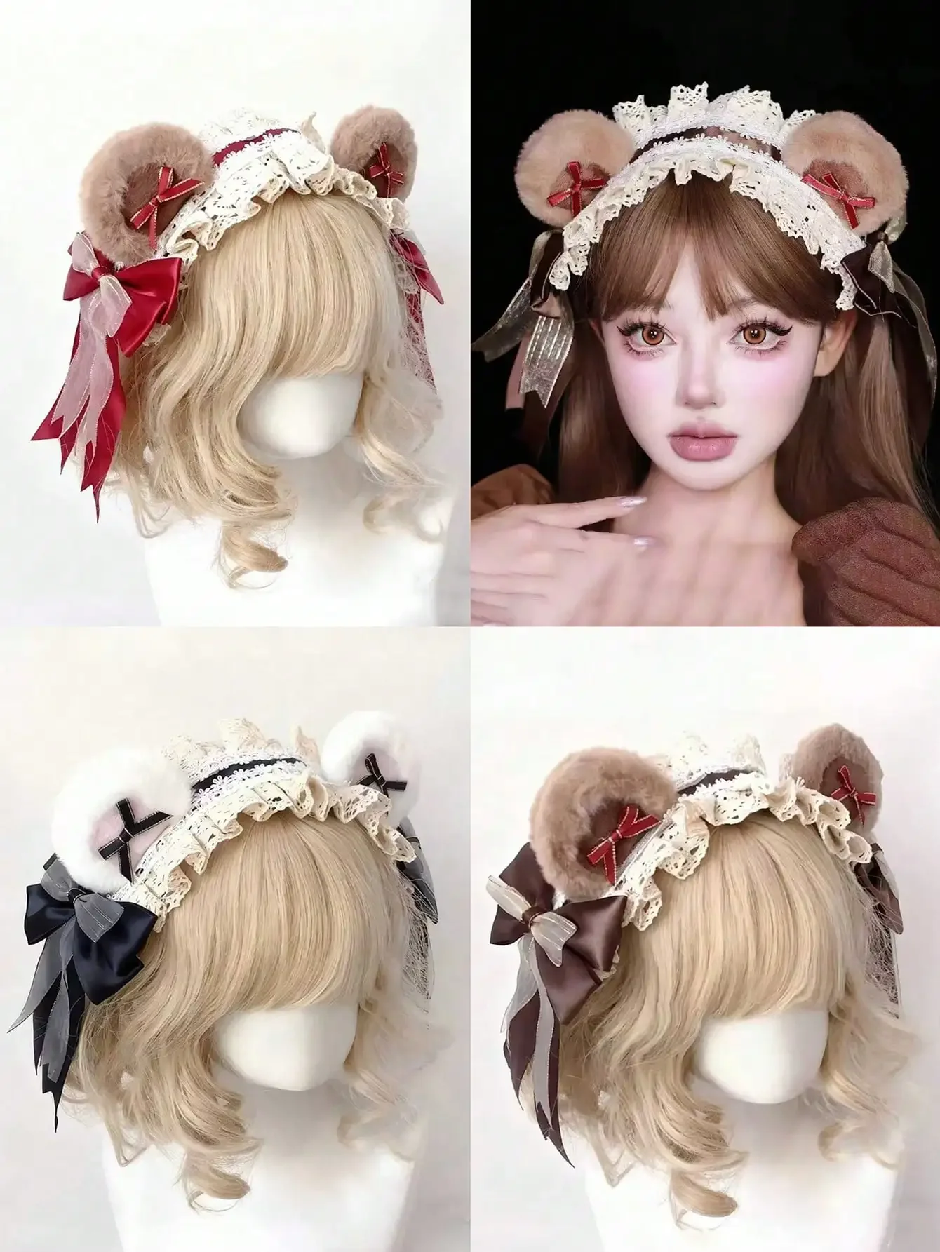 1pc Headband For Girls, Cute Japanese Style Handmade Fashion Accessory, Cosplay Costume, Colorful Bear Ears & Bow Design, Suitable For Autumn/Winter
1pc Headband For Girls, Cute Japanese Style Handmade Fashion Accessory, Cosplay Costume, Colorful Bear Ears & Bow Design, Suitable For Autumn/Winter