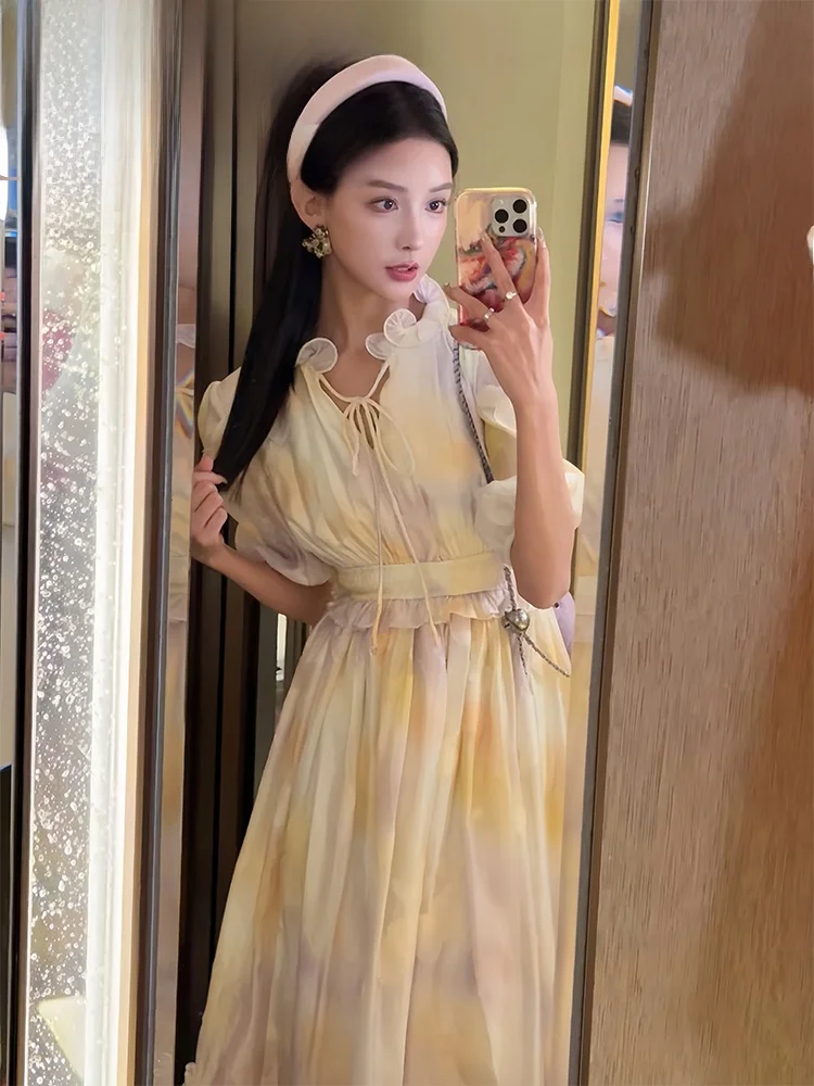 Original Sweet Ele Fairy Skirt Dr Pitao Encounter Souman Summer ort Sve Nylon French Sle Casual Ladies Dr
Original Sweet Ele Fairy Skirt Dr Pitao Encounter Souman Summer ort Sve Nylon French Sle Casual Ladies Dr