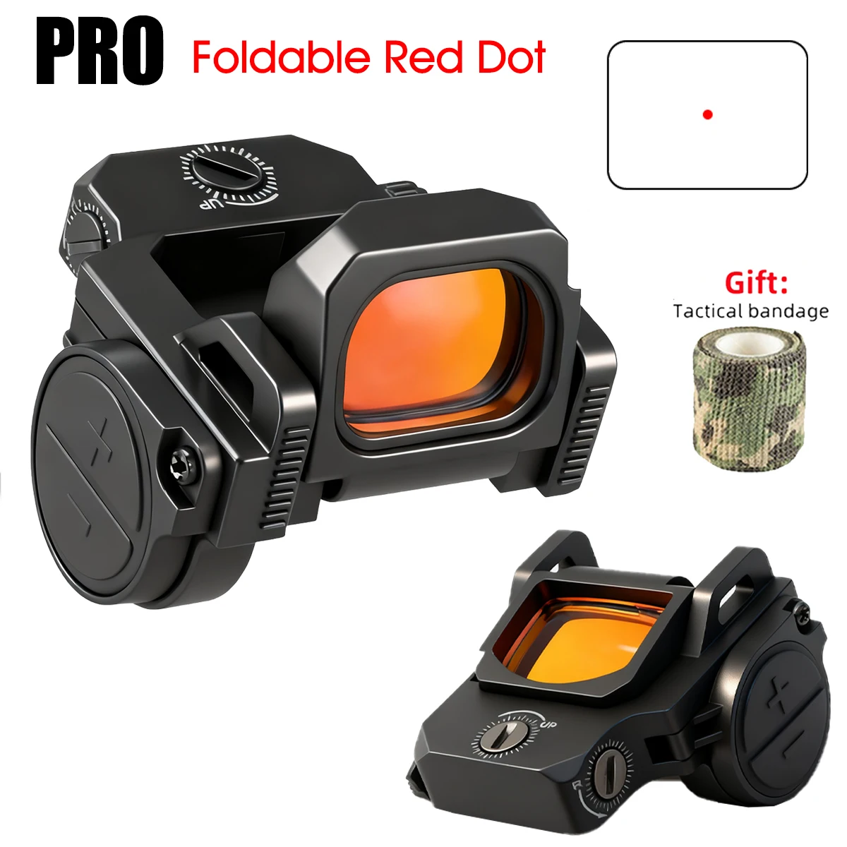 PRO Tactical Flip Up Red Dot Sight 3MOA Optics Reflex Collimator with MOS Mount Base Hunting Shooting Outdoors Sight
PRO Tactical Flip Up Red Dot Sight 3MOA Optics Reflex Collimator with MOS Mount Base Hunting Shooting Outdoors Sight