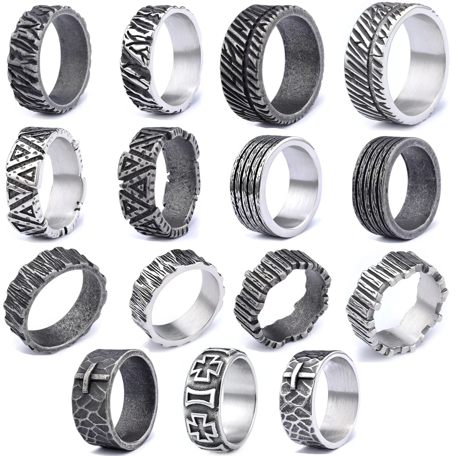 5 pcsEuropean and American Titanium Steel Viking Vertical Texture Men's and Women's Universal Rings in Stock Supply New Products
5 pcsEuropean and American Titanium Steel Viking Vertical Texture Men's and Women's Universal Rings in Stock Supply New Products