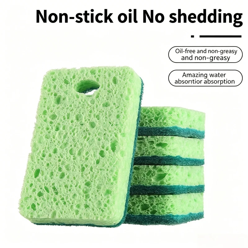 1/5Pcs Wiping Cloth, Natural Wood Pulp Cotton Degreasing Dishwashing Cleaning Sponge Wiping Pot Cleaning Scouring Pad
1/5Pcs Wiping Cloth, Natural Wood Pulp Cotton Degreasing Dishwashing Cleaning Sponge Wiping Pot Cleaning Scouring Pad