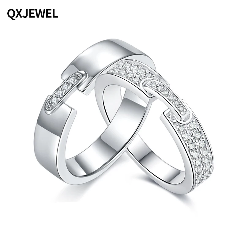 Парные обручальные кольца QXJEWEL, простые атмосферные посеребренные 18k, набор из белого золота с муассанитом для предложения, подарок
Парные обручальные кольца QXJEWEL, простые атмосферные посеребренные 18k, набор из белого золота с муассанитом для предложения, подарок