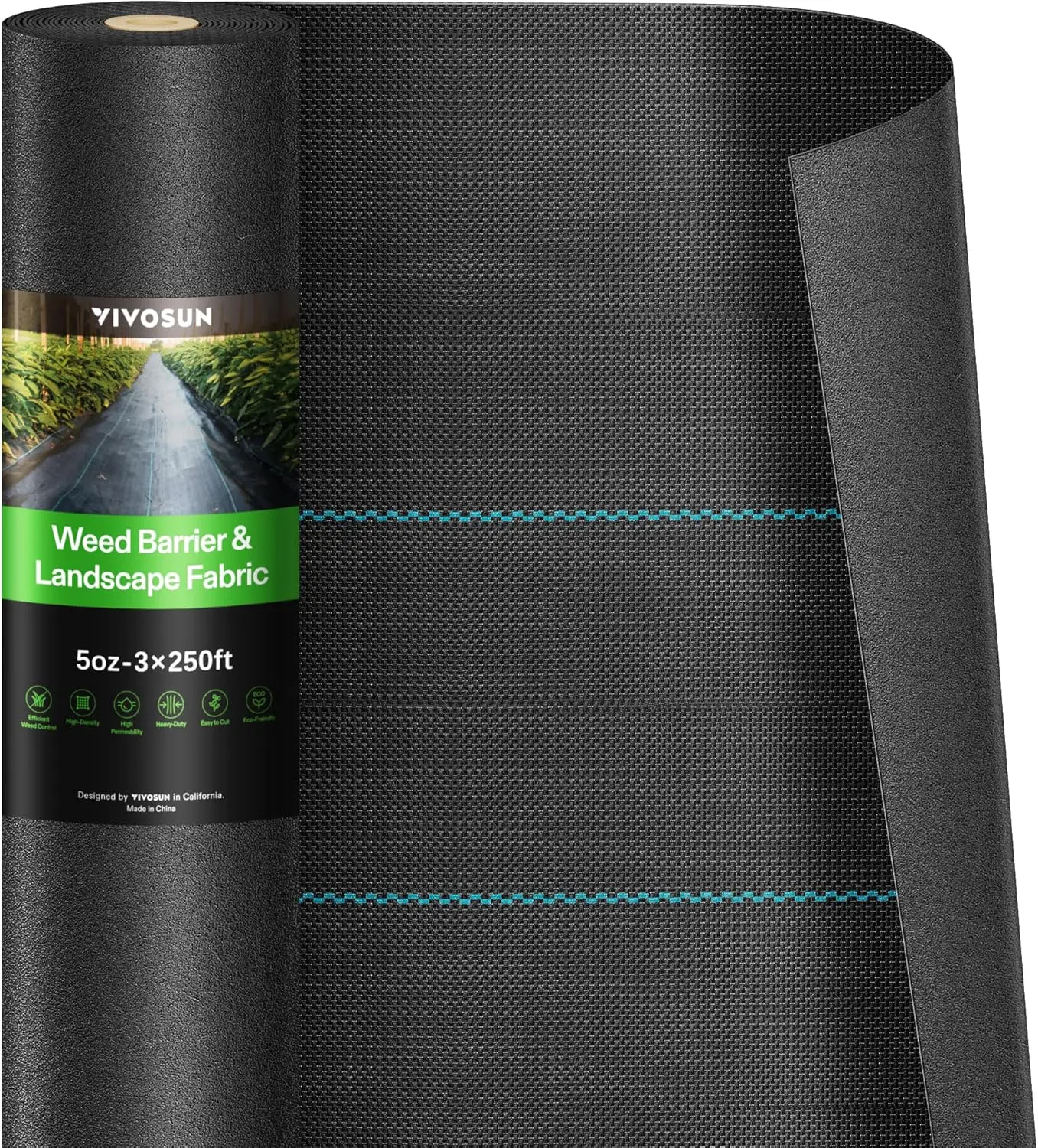 Heavy Duty Weed Barrier Fabric, 3ftx250ft Double-Layered, High Permeability for Superior Weed Control, Easy Setup
Heavy Duty Weed Barrier Fabric, 3ftx250ft Double-Layered, High Permeability for Superior Weed Control, Easy Setup
