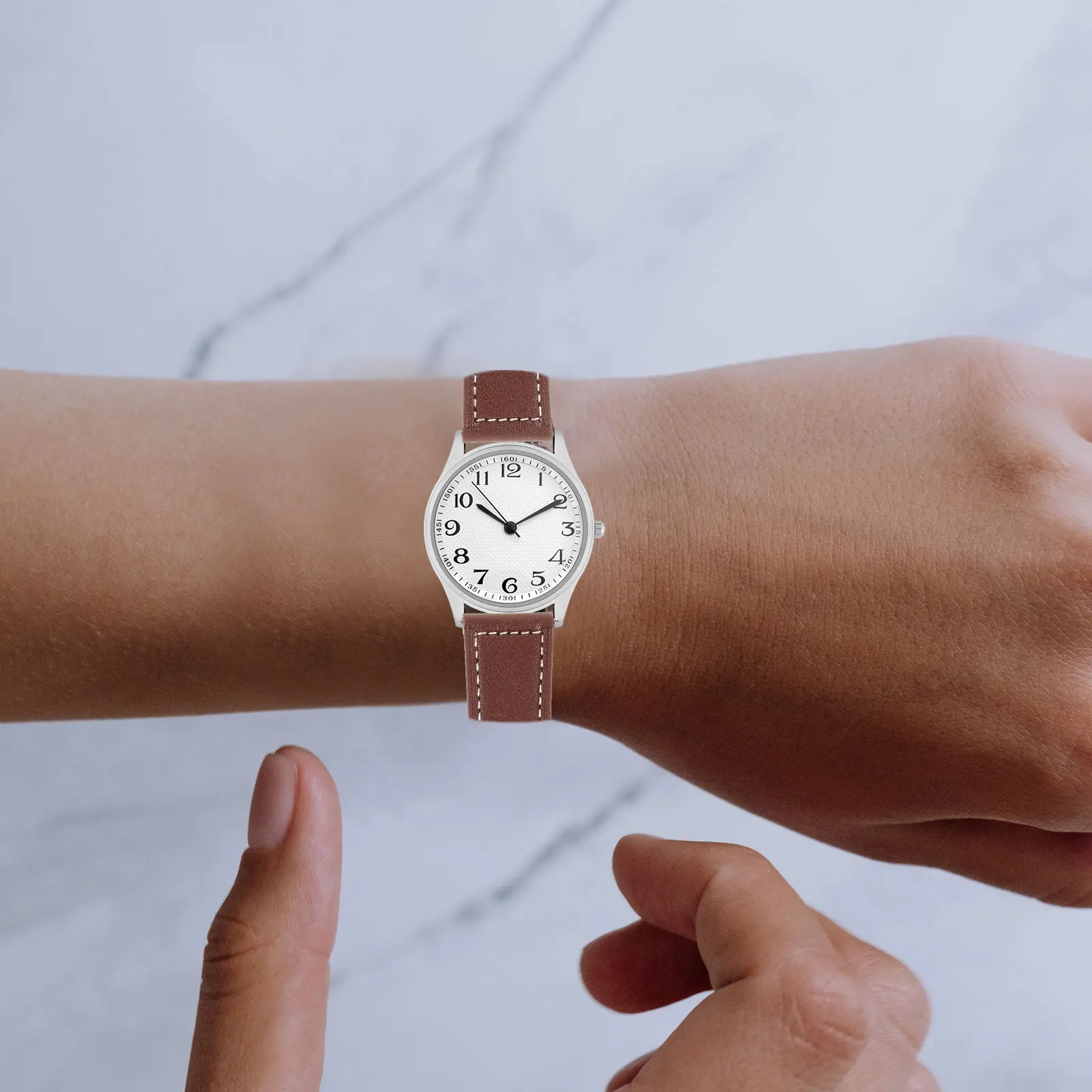 Watch Strap 22mm Deep Brown White Stitching Detachable Business Style for Women Wristwatch Accessories Replacement
Watch Strap 22mm Deep Brown White Stitching Detachable Business Style for Women Wristwatch Accessories Replacement