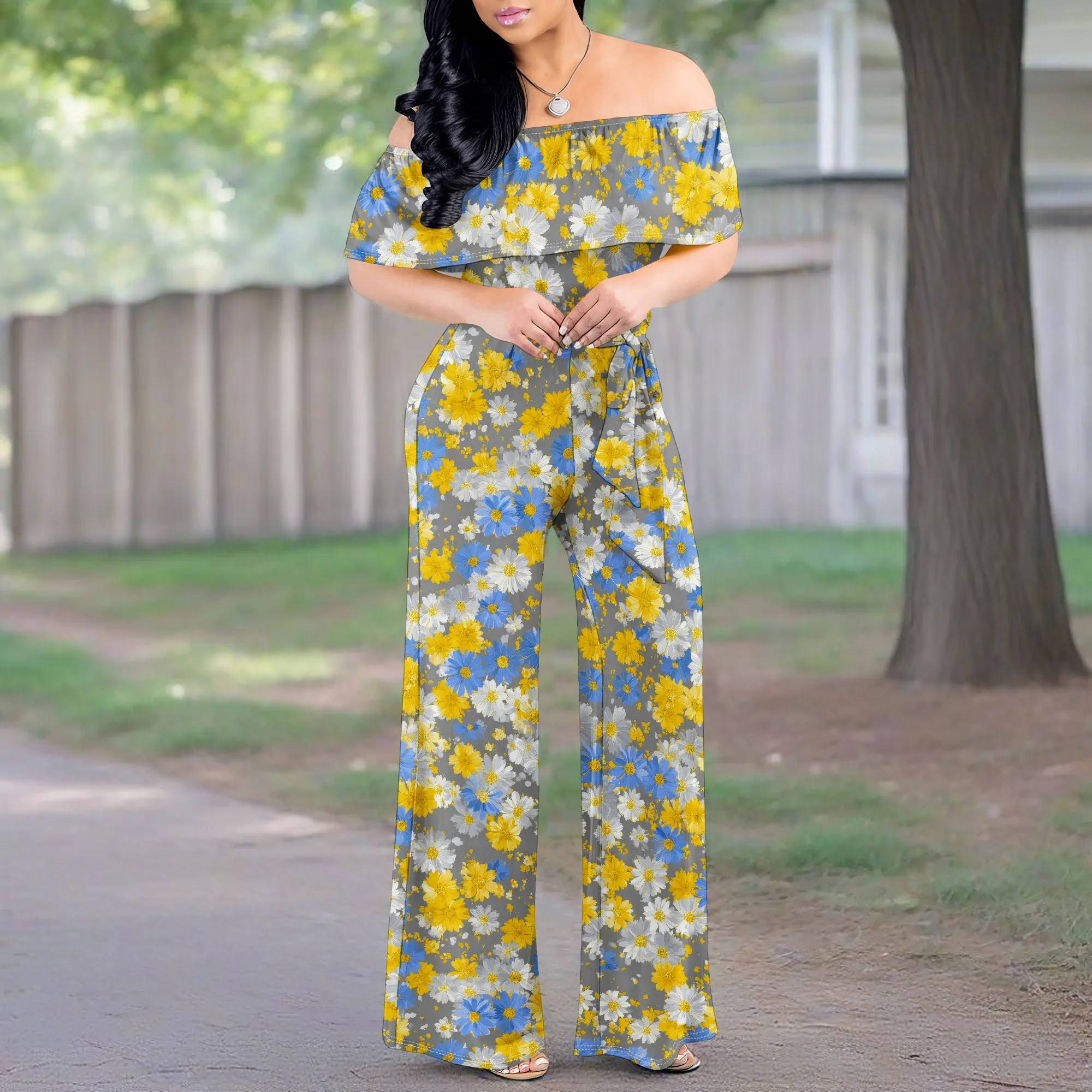 Women's Lightweight Off Shoulder Jumpsuit – Stretchy Wide Leg Romper – Casual to Formal One Piece Outfit
Women's Lightweight Off Shoulder Jumpsuit – Stretchy Wide Leg Romper – Casual to Formal One Piece Outfit