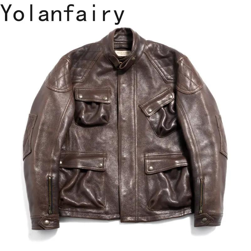 YOLANFAIRY 1.8mm Cowhide Genuine Leather Jacket Men Luxury 2026 Vintage Loose Very Heavy Real Leather Coat Man Clothing Jaqueta
YOLANFAIRY 1.8mm Cowhide Genuine Leather Jacket Men Luxury 2026 Vintage Loose Very Heavy Real Leather Coat Man Clothing Jaqueta