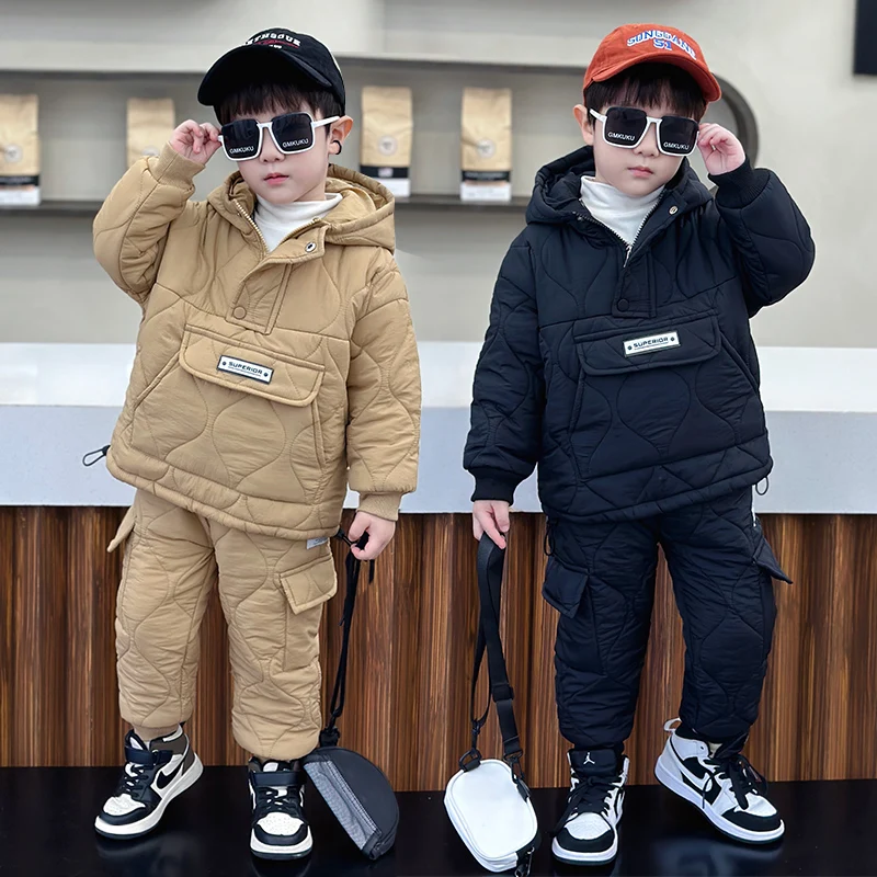 Thiened Fce Children's Suit for Boys Winter Casual Sports Two-Piece Set Baby Clothes Cotton 90% Regenerated Cellulose Fi...
Thiened Fce Children's Suit for Boys Winter Casual Sports Two-Piece Set Baby Clothes Cotton 90% Regenerated Cellulose Fi...