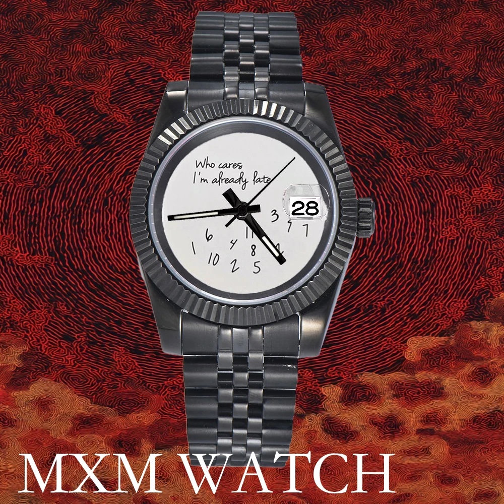custom black Luxury Watch china NH35 36mm/39mm case men black Watches dial Blue Text Dial Sapphire Glass Waterproof watch 10ATM
custom black Luxury Watch china NH35 36mm/39mm case men black Watches dial Blue Text Dial Sapphire Glass Waterproof watch 10ATM