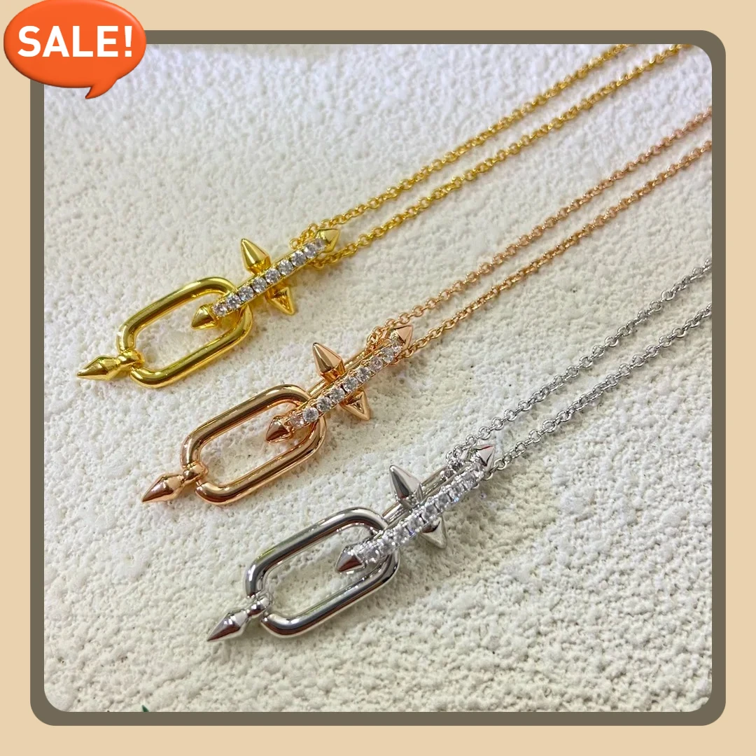 Holiday Gift! New Diamond Studded Rivet Necklace, Perfect for Jewelry Women, Original 925 Charm and Elegance
Holiday Gift! New Diamond Studded Rivet Necklace, Perfect for Jewelry Women, Original 925 Charm and Elegance
