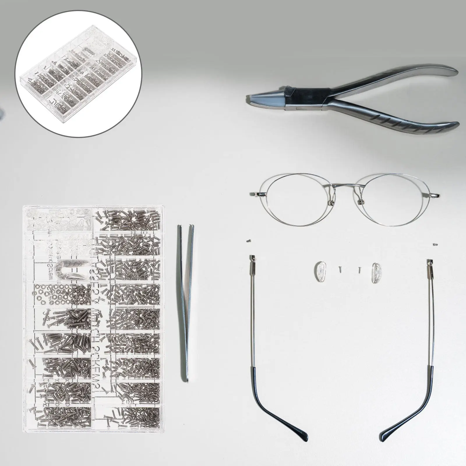 1Set Glasses Replacement Screws Kit Professional Repair Tool for Eyeglasses Sunglasses Watches Jewelry Precise Micro Screws
1Set Glasses Replacement Screws Kit Professional Repair Tool for Eyeglasses Sunglasses Watches Jewelry Precise Micro Screws
