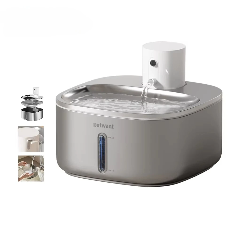 3.2L Stainless Steel Battery Operated Automatic Pet Cat Drinking Water Fountain for Outdoor Indoor
3.2L Stainless Steel Battery Operated Automatic Pet Cat Drinking Water Fountain for Outdoor Indoor