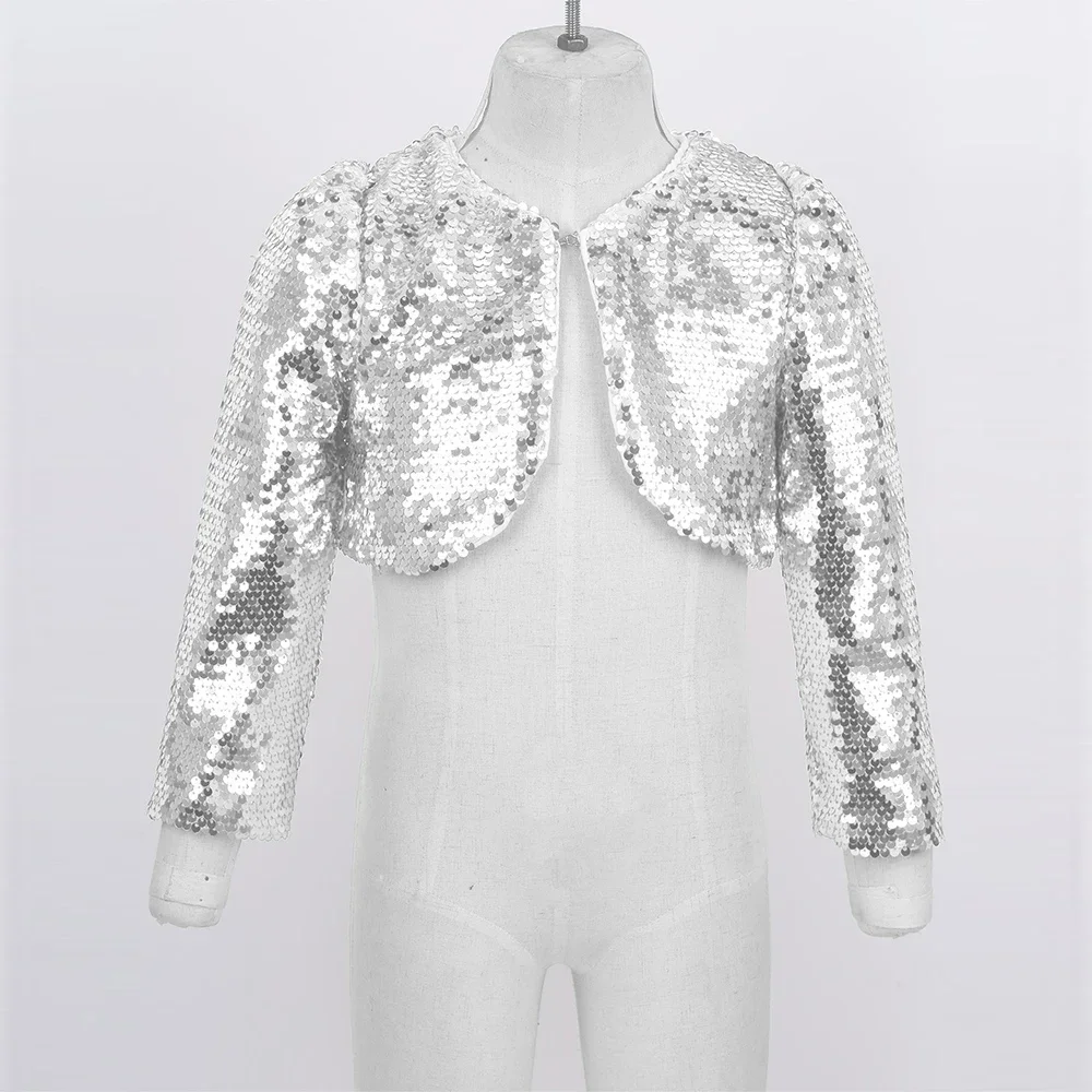 Kids Girls Shiny Sequins jazz costume Long Sleeve Cropped Blazer Bolero Shrug Cardigan Top Short Jacket jazz dance costume kids
Kids Girls Shiny Sequins jazz costume Long Sleeve Cropped Blazer Bolero Shrug Cardigan Top Short Jacket jazz dance costume kids
