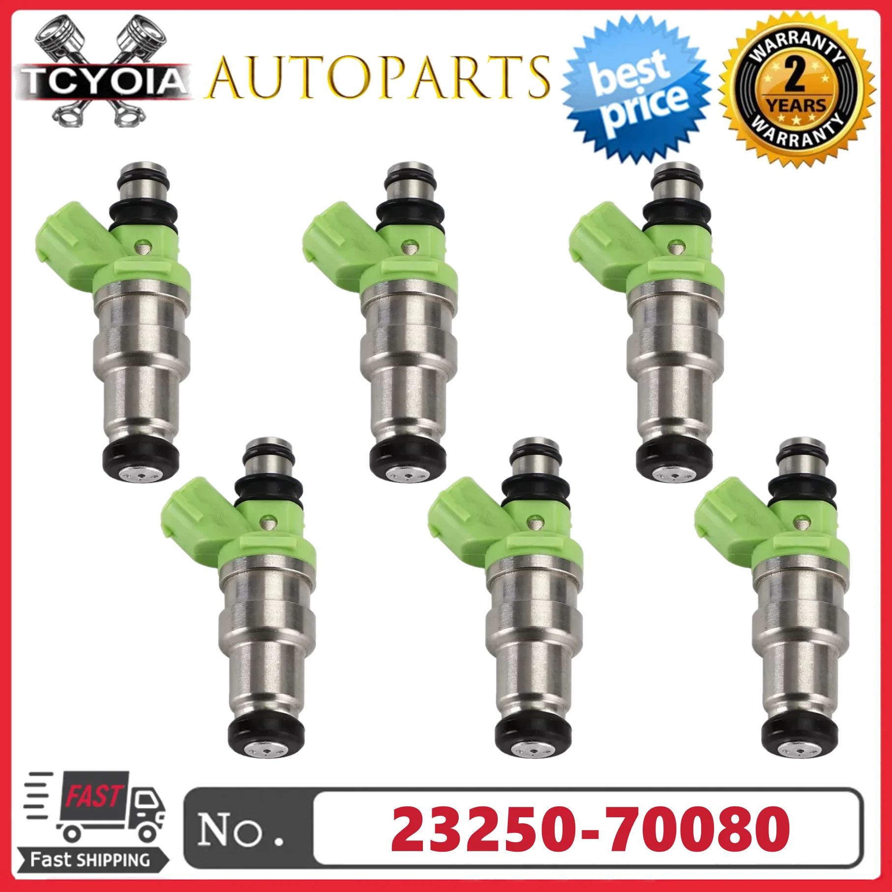 6Pcs/lot Fuel Injectors 23250-70080 23209-70080 For 1989-1992 Toyota Supra Cressida 3.0L l6
6Pcs/lot Fuel Injectors 23250-70080 23209-70080 For 1989-1992 Toyota Supra Cressida 3.0L l6