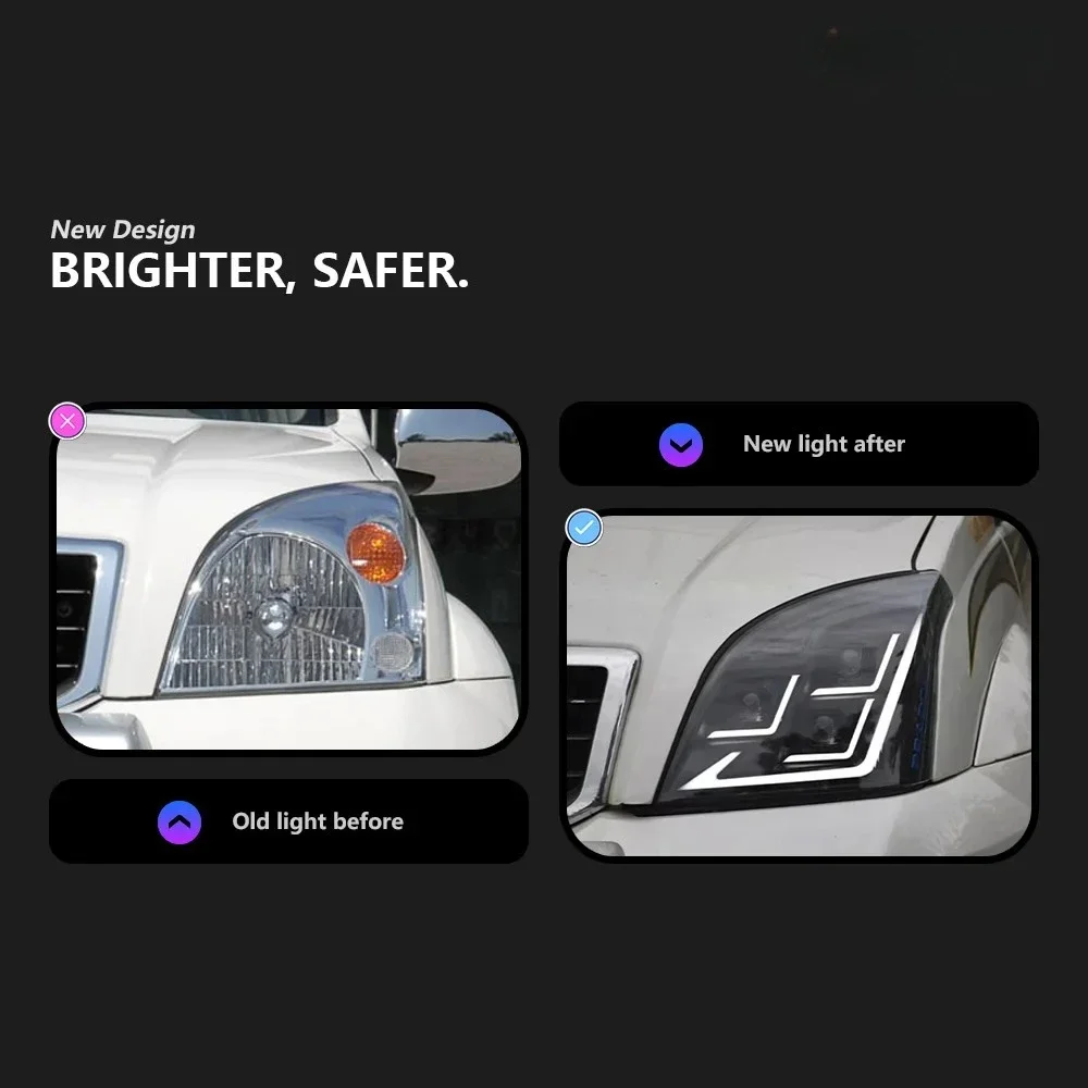 Auto AccessoriesCar Lights For Toyota Prado LED Headlight 2003-2009 Upgrade Modified to New DRL Dynamic Turn Signal LED Headligh
Auto AccessoriesCar Lights For Toyota Prado LED Headlight 2003-2009 Upgrade Modified to New DRL Dynamic Turn Signal LED Headligh