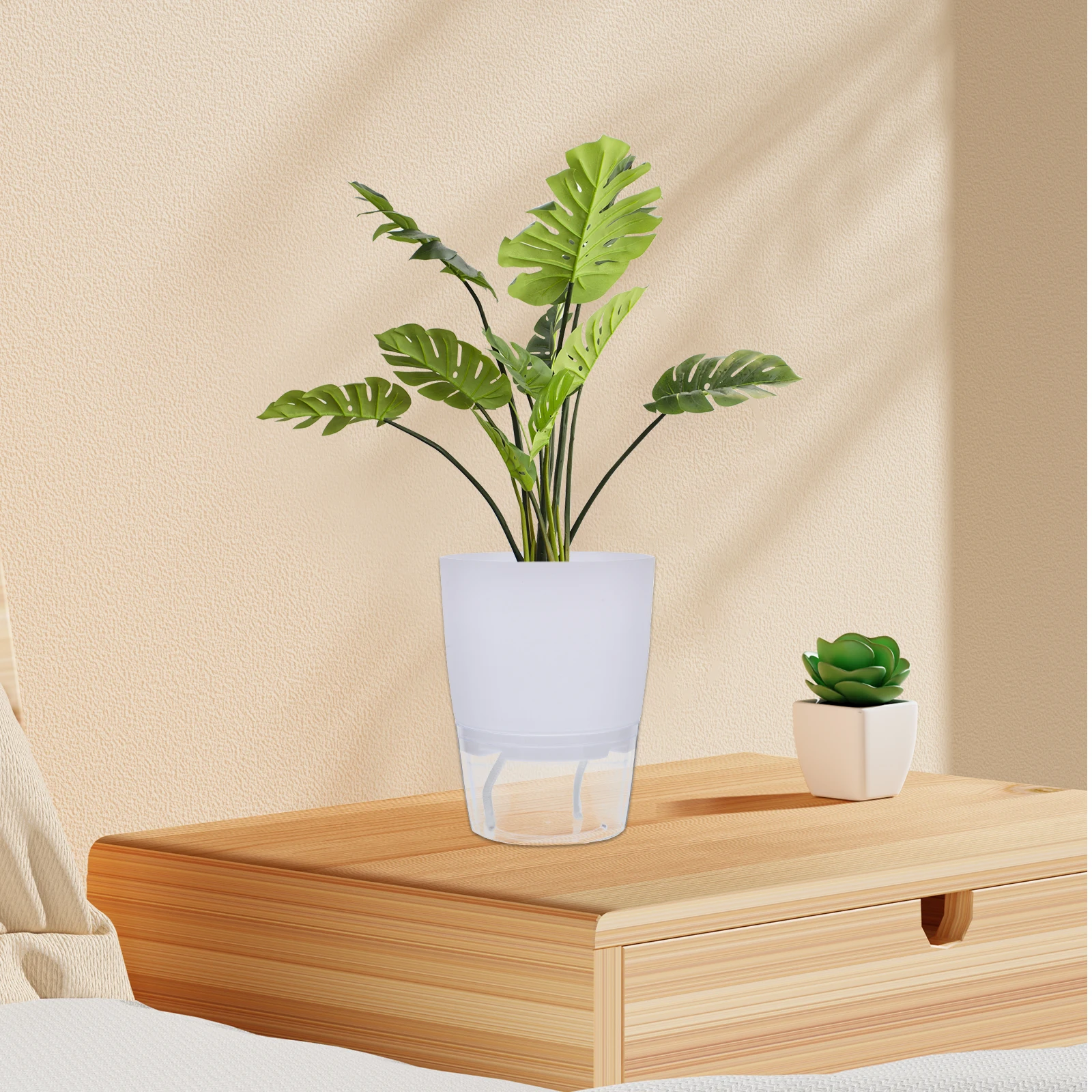 Plastic Self Watering Planter for Home Garden Use Moisture Control Flowerpot with Cotton Rope Drainage for Succulents Flowers
Plastic Self Watering Planter for Home Garden Use Moisture Control Flowerpot with Cotton Rope Drainage for Succulents Flowers