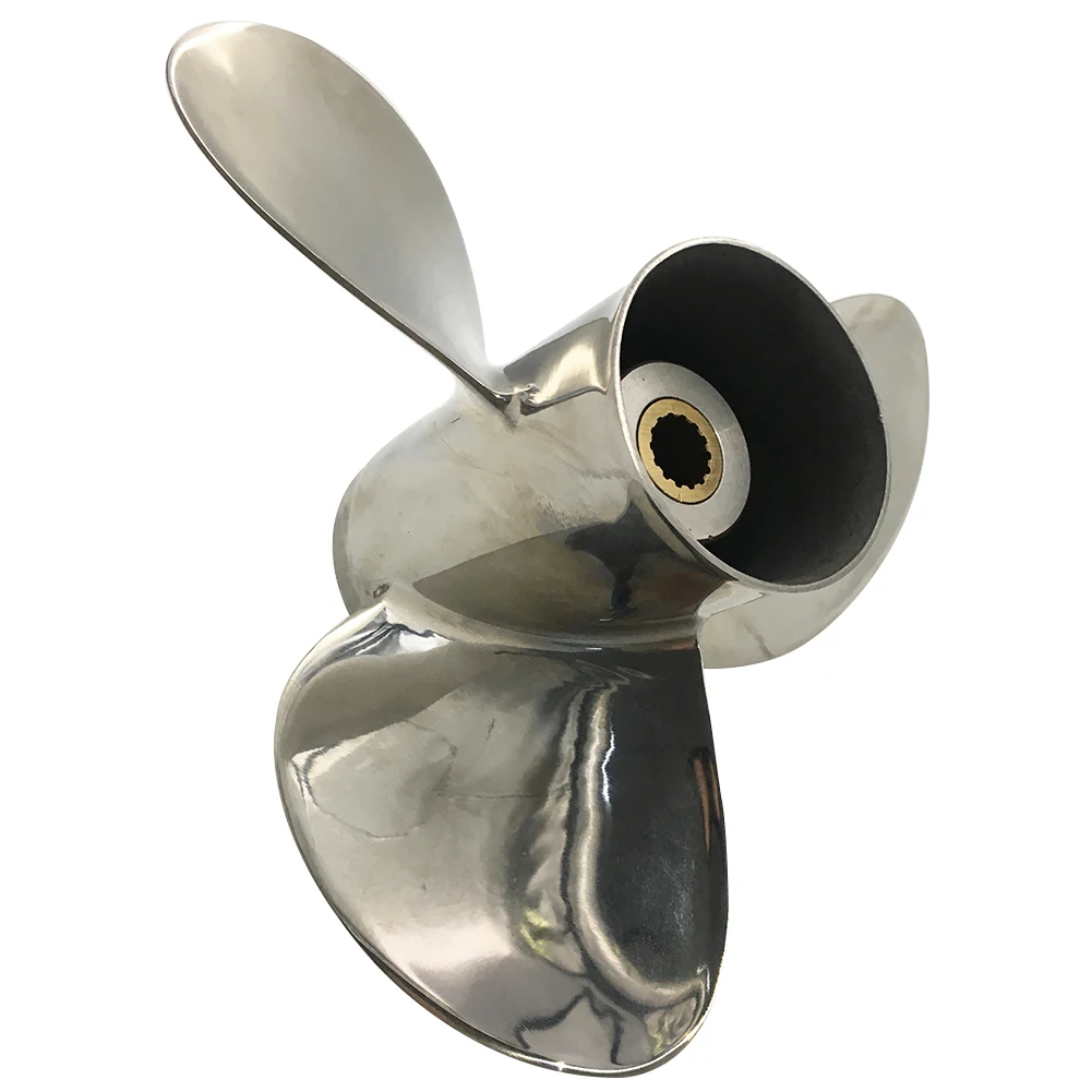 Boat Propeller 9.25x11 for Mercury 9.9HP-15HP 3 Blades Stainless Steel Prop SS 14 Tooth RH OEM NO: 48-897754A11 9 1/4x11
Boat Propeller 9.25x11 for Mercury 9.9HP-15HP 3 Blades Stainless Steel Prop SS 14 Tooth RH OEM NO: 48-897754A11 9 1/4x11