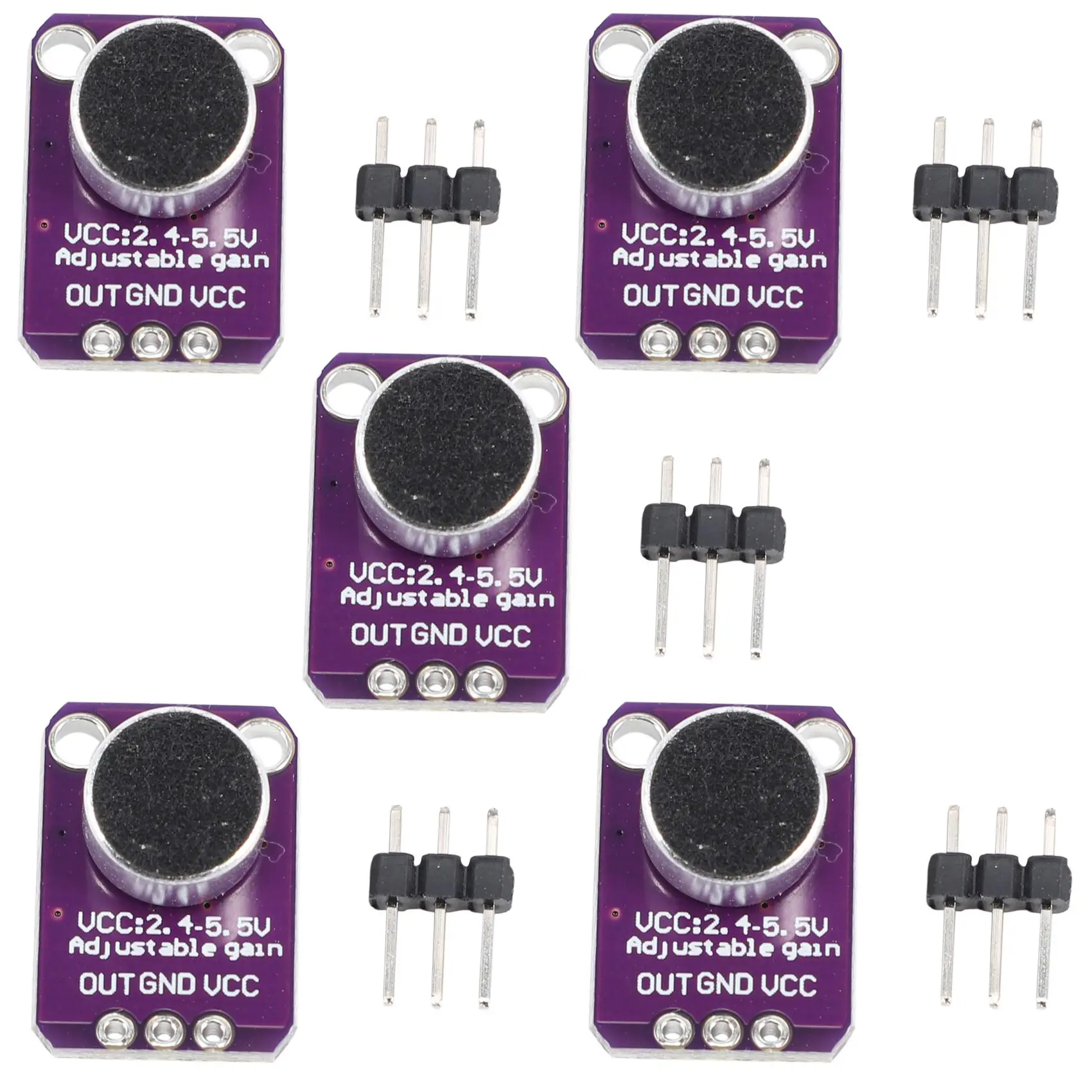 B02B-5Pcs GY-MAX4466 Электретный микрофонный усилитель MAX4466 Модуль с регулируемым усилением Коммутационная плата для Arduino
B02B-5Pcs GY-MAX4466 Электретный микрофонный усилитель MAX4466 Модуль с регулируемым усилением Коммутационная плата для Arduino