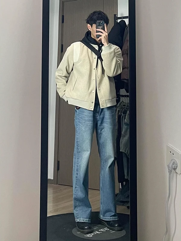 Light Blue Waed Straight Leg Men's Jeans American High Street Sle Slimming Casual Long Trousers Youth Faion Trend
Light Blue Waed Straight Leg Men's Jeans American High Street Sle Slimming Casual Long Trousers Youth Faion Trend