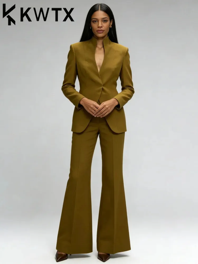 KT Women's Spring Summer Stand Collar Open Front Blazer Wide Leg Pants Set Elegant Formal Office 2026 Trendy Fashion Outfit
KT Women's Spring Summer Stand Collar Open Front Blazer Wide Leg Pants Set Elegant Formal Office 2026 Trendy Fashion Outfit