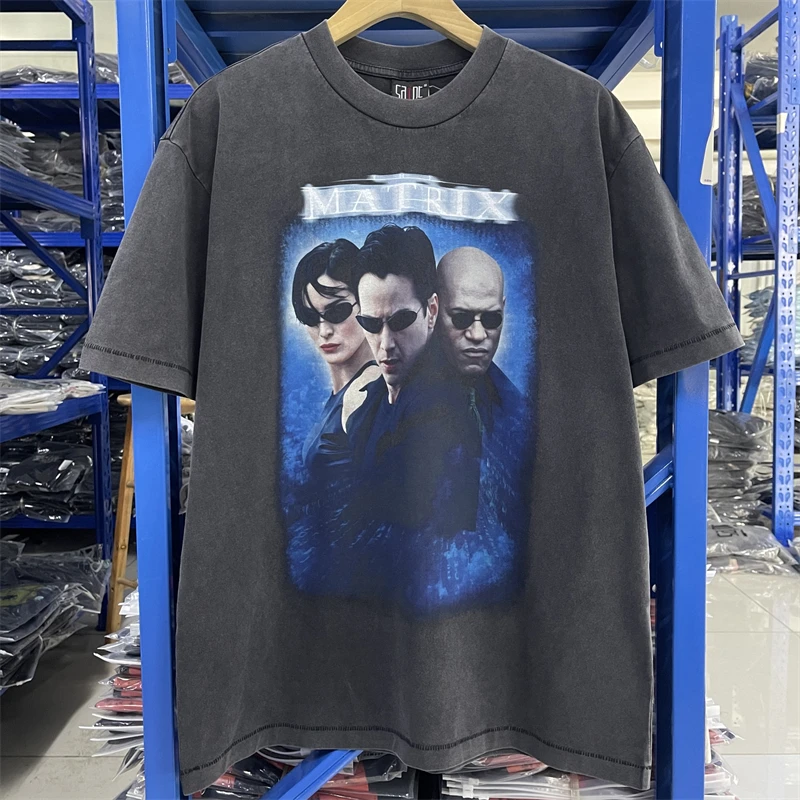 Saint 25SS Summer New Men's Short Sleeves Vintage Hacker Print Empire T-shirt High Quality Oversize Washing With Water Clothing
Saint 25SS Summer New Men's Short Sleeves Vintage Hacker Print Empire T-shirt High Quality Oversize Washing With Water Clothing