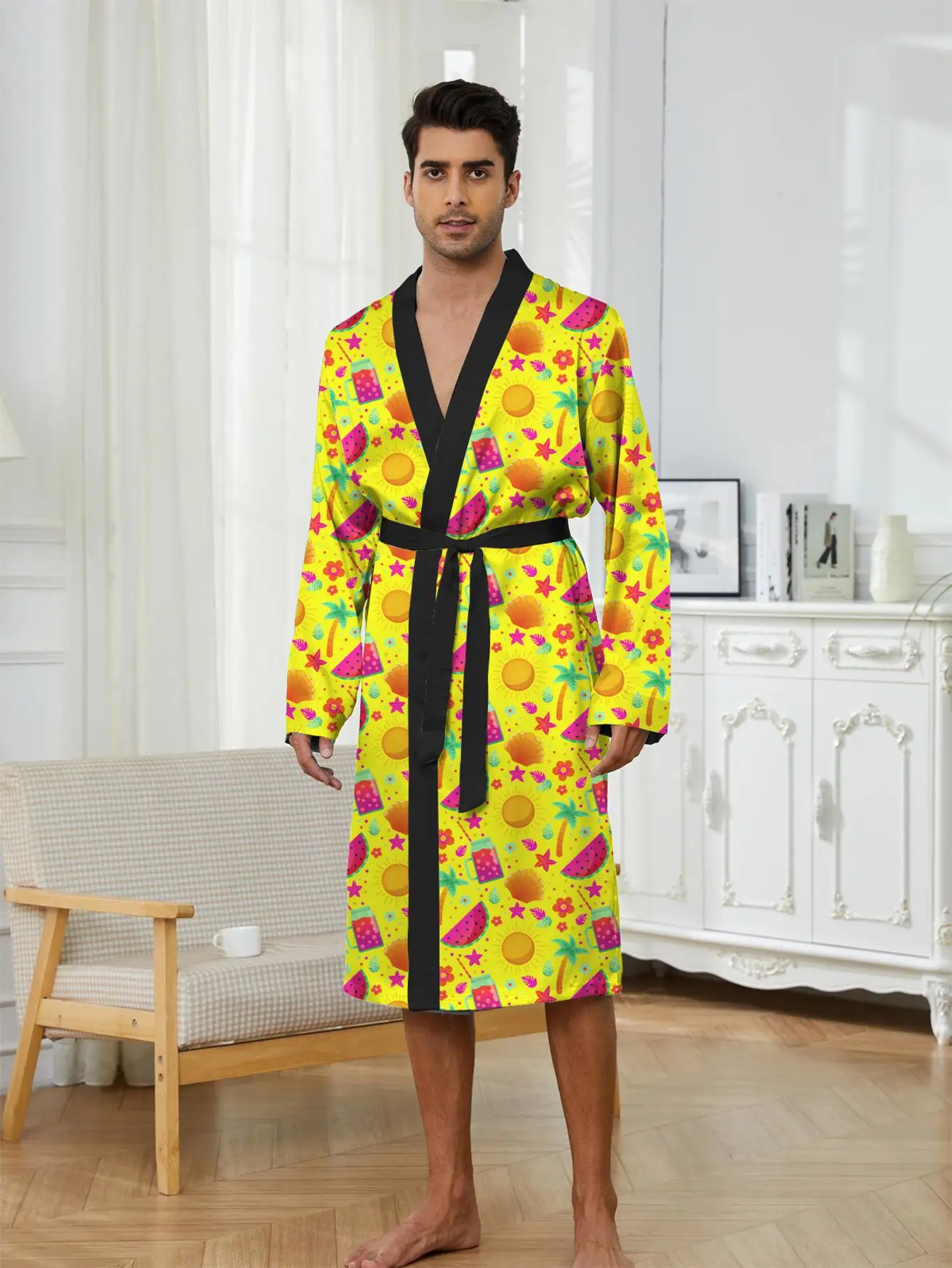 1pcs Men's Robes 2026 Spring/Summer Sleepwear sleepwear Breathable Funny pajamas Men's bathrobe 3D Printed Graphic bath robe
1pcs Men's Robes 2026 Spring/Summer Sleepwear sleepwear Breathable Funny pajamas Men's bathrobe 3D Printed Graphic bath robe