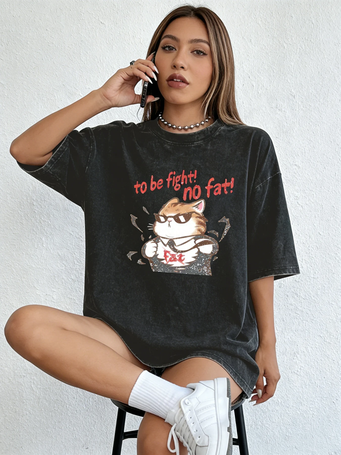 Футболка женская с принтом «Борись с жиром», юмористическая, в стиле ретро, повседневная, в стиле хип-хоп, уличная одежда, хлопок, оверсайз
Футболка женская с принтом «Борись с жиром», юмористическая, в стиле ретро, повседневная, в стиле хип-хоп, уличная одежда, хлопок, оверсайз