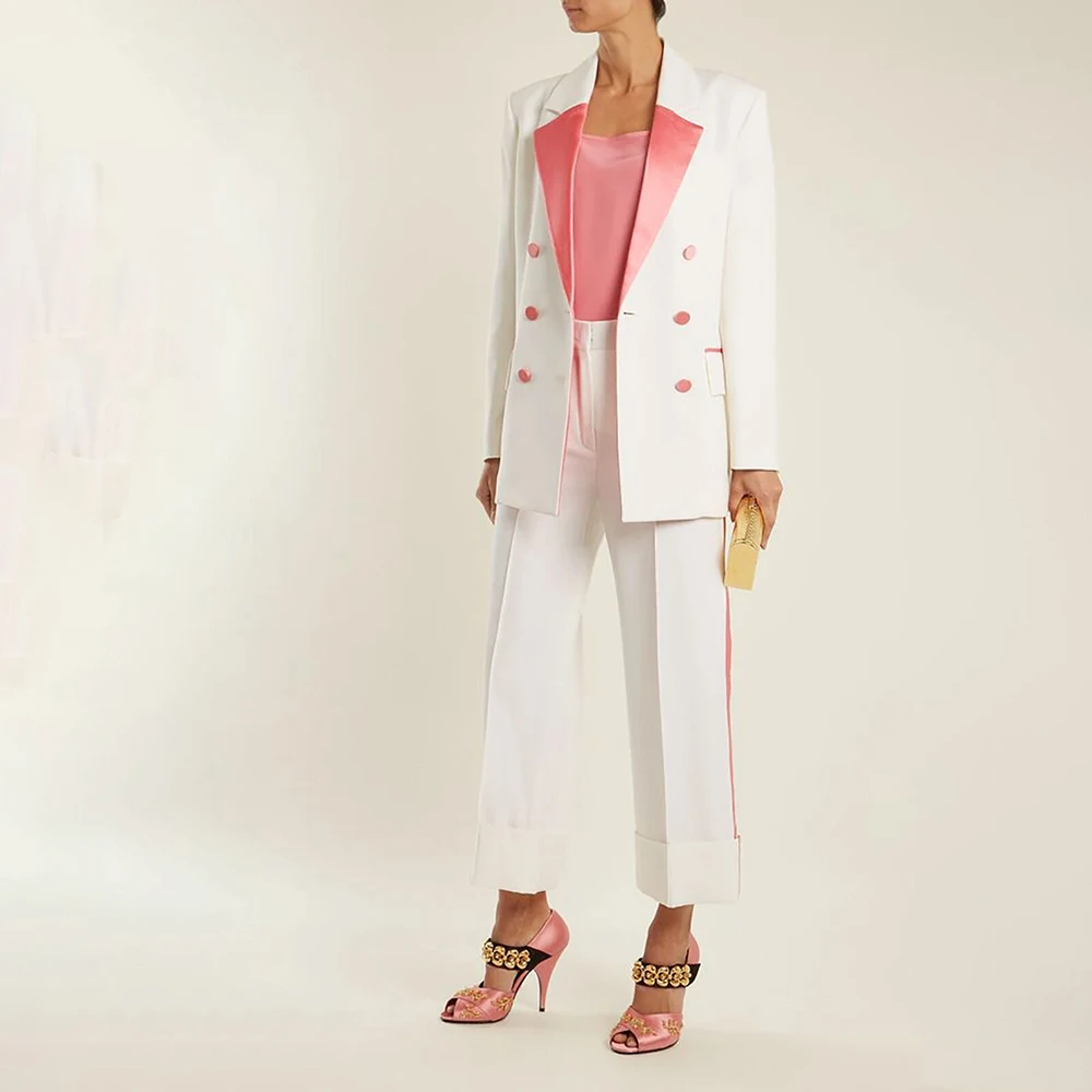 Formal Women's Suits Blazer High-End Double Breasted Notch Lapel Skinny Office Lady 2 Piece Jacket Pants Sets Customized Outfits
Formal Women's Suits Blazer High-End Double Breasted Notch Lapel Skinny Office Lady 2 Piece Jacket Pants Sets Customized Outfits